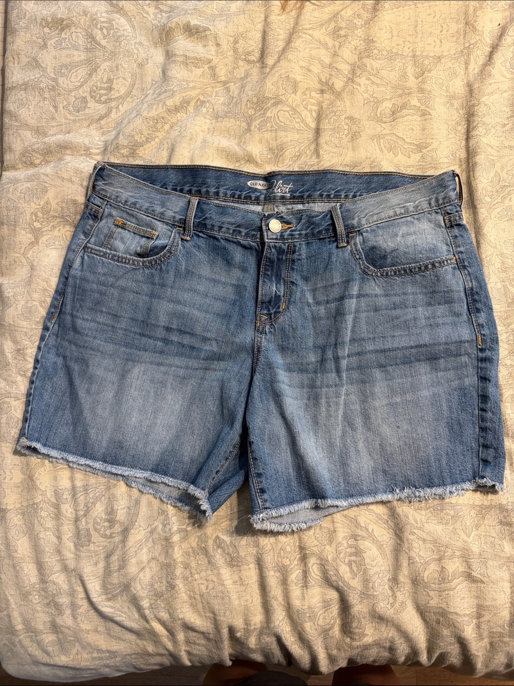 Old Navy Light Blue Frayed Hem Denim Shorts